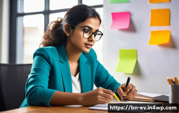생각 구조화를 위한 커뮤니케이션 스킬 - **Prompt:** A young, confident Bengali woman, dressed in smart casual attire, is seated at a brightl...