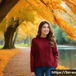 생각 구조화 프레임워크로 창의적 문제 해결 - **Prompt:** A serene and picturesque autumn park scene. A young woman, approximately 22 years old, w...