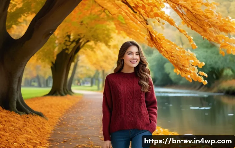 생각 구조화 프레임워크로 창의적 문제 해결 - **Prompt:** A serene and picturesque autumn park scene. A young woman, approximately 22 years old, w...