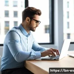 생각 구조화를 위한 템플릿 활용하기 - **Prompt for Writing Template (Blog Post/Report):**
    "A bright, modern office setting with natura...