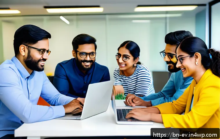 생각 구조화 기법으로 팀 성과 향상하기 - A diverse Bengali team collaborating in a bright, modern office space, focused and unified in their ...
