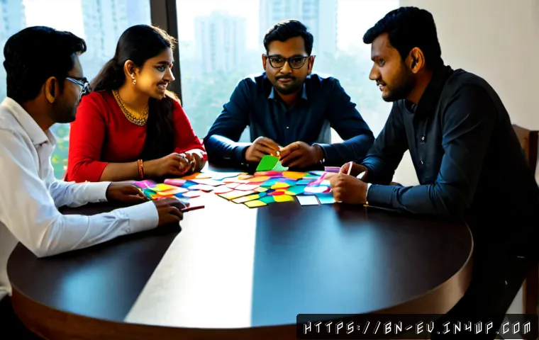 생각 구조화 기법을 통한 혁신적 변화 관리 - Photorealistic modern office in Dhaka, diverse Bengali professionals gathered around a clean table, ...